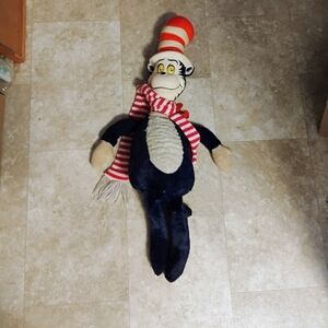 Vintage 1968 Mattel Talking Cat in the Hat Plush Dr. Seuss Doll No String 24"